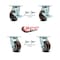Service Caster 4 Inch Polyurethane Caster Set with Roller Bearings 4 Swivel Lock 2 Brake SCC SCC-30CS420-PPUR-TLB-BSL-2-BSL-2 - alternate 5